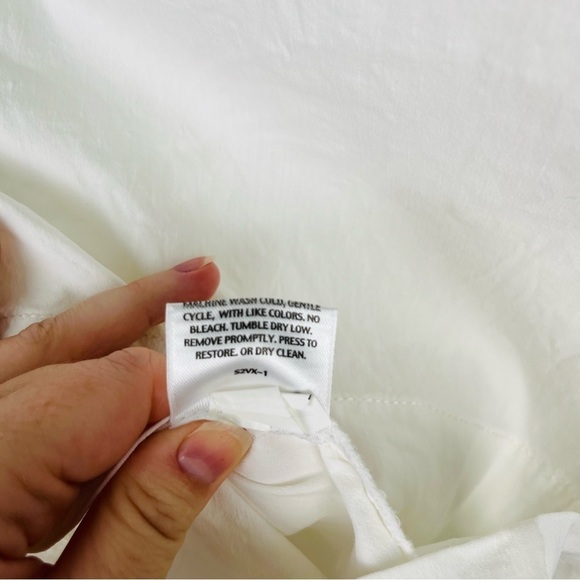 Eileen Fisher White Half Button Tunic With Pockets - Picture 5 of 5